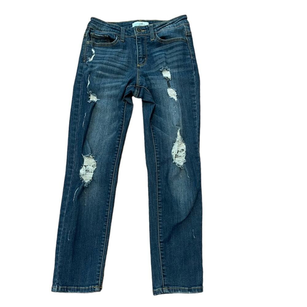 Judy Blue Denim Arts Co Jeans Straight Leg Distressed stretch 3/26